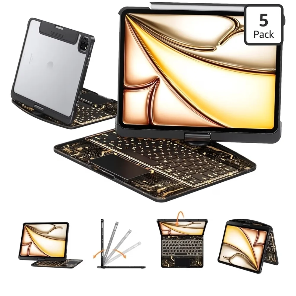 iPad Keyboard Case,for 2024/2025 iPad Pro 13in.(M4/M5) Color Changing